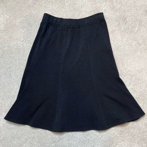 St John Collection Black Santana knit flounce Skirt Size 2